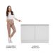 Balcão Gabinete de Pia Armário de Cozinha 120 cm 2 Portas Branco Glamy Madesa