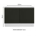 Balcão Gabinete de Pia Armário de Cozinha 120 cm 2 Portas Branco/Preto Glamy Madesa
