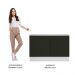 Balcão Gabinete de Pia Armário de Cozinha 120 cm 2 Portas Branco/Preto Glamy Madesa
