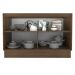 Balcão Gabinete de Pia Armário de Cozinha 120 cm 2 Portas Rustic/Preto Glamy Madesa