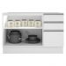 Balcão Gabinete de Pia Armário de Cozinha 120 cm 2 Portas e 3 Gavetas Branco Glamy Madesa