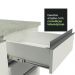 Balcão Gabinete de Pia Armário de Cozinha 120 cm 2 Portas e 3 Gavetas Branco Glamy Madesa