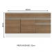 Balcão Gabinete de Pia Armário de Cozinha 150 cm 2 Gavetas 2 Portas (Com Tampo) Branco/Rustic Glamy Madesa