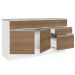 Balcão Gabinete de Pia Armário de Cozinha 150 cm 2 Gavetas 2 Portas (Com Tampo) Branco/Rustic Glamy Madesa