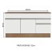 Balcão Gabinete de Pia Armário de Cozinha 150 cm 2 Gavetas 2 Portas (Com Tampo) Rustic/Branco Glamy Madesa