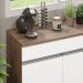 Balcão Gabinete de Pia Armário de Cozinha 150 cm 2 Gavetas 2 Portas (Com Tampo) Rustic/Branco Glamy Madesa