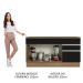 Balcão Gabinete de Pia Armário de Cozinha 150 cm 2 Gavetas 2 Portas (Com Tampo) Rustic/Preto Glamy Madesa