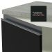 Balcão Gabinete de Pia Armário de Cozinha 150 cm 2 Gavetas 2 Portas (Sem Tampo e Pia) Branco/Preto Glamy Madesa