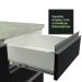 Balcão Gabinete de Pia Armário de Cozinha 150 cm 2 Gavetas 2 Portas (Sem Tampo e Pia) Branco/Preto Glamy Madesa