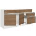 Balcão Gabinete de Pia Armário de Cozinha 150 cm 2 Gavetas 2 Portas (Sem Tampo e Pia) Branco/Rustic Glamy Madesa