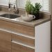 Balcão Gabinete de Pia Armário de Cozinha 150 cm 2 Gavetas 2 Portas (Sem Tampo e Pia) Branco/Rustic Glamy Madesa