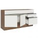 Balcão Gabinete de Pia Armário de Cozinha 150 cm 2 Gavetas 2 Portas (Sem Tampo e Pia) Rustic/Branco Glamy Madesa