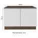Balcão Gabinete de Pia Armário de Cozinha 2 Portas Rustic/Branco Glamy Madesa