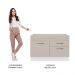 Balcão Gabinete de Pia Cozinha 1 Porta e 2 Gavetas Branco/Crema Agata Madesa