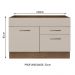 Balcão Gabinete de Pia Cozinha 1 Porta e 2 Gavetas Rustic/Crema Agata Madesa