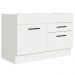 Balcão Gabinete de Pia Cozinha 120 x 60 cm 1 Porta 2 Gavetas Branco (Sem Tampo) Agata Madesa