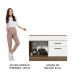 Balcão Gabinete de Pia Cozinha 120 x 60 cm 1 Porta 2 Gavetas Rustic/Branco (Sem Tampo) Agata Madesa