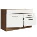 Balcão Gabinete de Pia Cozinha 120 x 60 cm 1 Porta 2 Gavetas Rustic/Branco (Sem Tampo) Agata Madesa