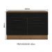 Balcão Gabinete de Pia Cozinha 120 x 60 cm 1 Porta 2 Gavetas Rustic/Preto (Com Tampo) Agata Madesa