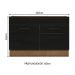 Balcão Gabinete de Pia Cozinha 120 x 60 cm 1 Porta 2 Gavetas Rustic/Preto (Sem Tampo) Agata Madesa