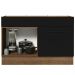 Balcão Gabinete de Pia Cozinha 120 x 60 cm 1 Porta 2 Gavetas Rustic/Preto (Sem Tampo) Agata Madesa