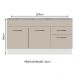 Balcão Gabinete de Pia Cozinha 150 cm 2 Gavetas 2 Portas (Com Tampo) Branco/Crema Agata Madesa