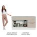 Balcão Gabinete de Pia Cozinha 150 cm 2 Gavetas 2 Portas (Com Tampo) Branco/Crema Agata Madesa