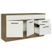 Balcão Gabinete de Pia Cozinha 150 cm 2 Gavetas 2 Portas (Com Tampo) Rustic/Branco Agata Madesa