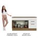 Balcão Gabinete de Pia Cozinha 150 cm 2 Gavetas 2 Portas (Com Tampo) Rustic/Branco Agata Madesa