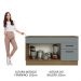 Balcão Gabinete de Pia Cozinha 150 cm 2 Gavetas 2 Portas (Com Tampo) Rustic/Cinza Agata Madesa
