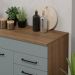 Balcão Gabinete de Pia Cozinha 150 cm 2 Gavetas 2 Portas (Com Tampo) Rustic/Cinza Agata Madesa