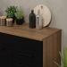 Balcão Gabinete de Pia Cozinha 150 cm 2 Gavetas 2 Portas (Com Tampo) Rustic/Preto Agata Madesa