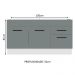 Balcão Gabinete de Pia Cozinha 150 cm 2 Portas e 2 Gavetas (Sem Tampo e Pia) Branco/Cinza Agata Madesa