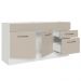 Balcão Gabinete de Pia Cozinha 150 cm 2 Portas e 2 Gavetas (Sem Tampo e Pia) Branco/Crema Agata Madesa