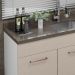 Balcão Gabinete de Pia Cozinha 150 cm 2 Portas e 2 Gavetas (Sem Tampo e Pia) Branco/Crema Agata Madesa