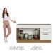 Balcão Gabinete de Pia Cozinha 150 cm 2 Portas e 2 Gavetas (Sem Tampo e Pia) Rustic/Branco Agata Madesa