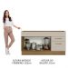 Balcão Gabinete de Pia Cozinha 150 cm 2 Portas e 2 Gavetas (Sem Tampo e Pia) Rustic/Crema Agata Madesa