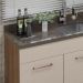 Balcão Gabinete de Pia Cozinha 150 cm 2 Portas e 2 Gavetas (Sem Tampo e Pia) Rustic/Crema Agata Madesa