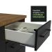 Balcão Gabinete de Pia Cozinha 150 cm 2 Portas e 2 Gavetas (Sem Tampo e Pia) Rustic/Preto Agata Madesa