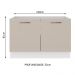 Balcão Gabinete de Pia Cozinha 2 Portas Branco/Crema Agata Madesa