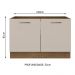 Balcão Gabinete de Pia Cozinha 2 Portas Rustic/Crema Agata Madesa