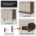 Balcão Gabinete de Pia Cozinha 2 Portas e 3 Gavetas Rustic/Crema Agata Madesa