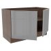 Balcão Gabinete de Pia Madesa Lux 120 cm 2 Portas - Rustic/Cinza