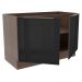 Balcão Gabinete de Pia Madesa Lux 120 cm 2 Portas - Rustic/Preto