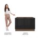 Balcão Gabinete de Pia Madesa Lux 120 cm 2 Portas - Rustic/Preto