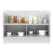 Balcão Gabinete de Pia Madesa Lux 120 cm 2 Portas (Sem Tampo) - Branco/Branco Veludo