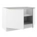 Balcão Gabinete de Pia Madesa Lux 120 cm 2 Portas (Sem Tampo) - Branco/Branco Veludo