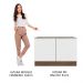 Balcão Gabinete de Pia Madesa Lux 120 cm 2 Portas (Sem Tampo) - Rustic/Branco Veludo