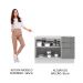 Balcão Gabinete de Pia Madesa Lux 120 cm 2 Portas 3 Gavetas - Branco/Cinza