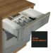 Balcão Gabinete de Pia Madesa Lux 120 cm 2 Portas 3 Gavetas - Rustic/Cinza